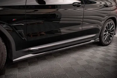 Maxton Design Seitenschweller-Ansätze für BMW X3 x-Line G01 – Schwarz glänzend