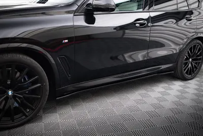 Maxton Design Seitenschweller-Ansätze für BMW X5 G05 M-Paket – Schwarz glänzend