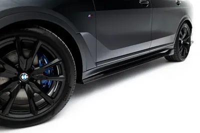 Maxton Design Seitenschweller-Ansätze für BMW X7 M-Paket G07 Facelift – Sichtcarbon (Prepreg)