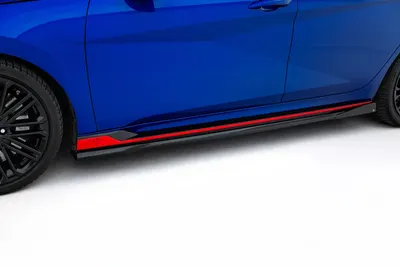 Maxton Design Seitenschweller-Ansätze für Hyundai Elantra N Mk7 – Schwarz glänzend