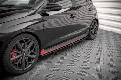 Maxton Design Seitenschweller-Ansätze für Hyundai i20 N Mk3 – Schwarz glänzend