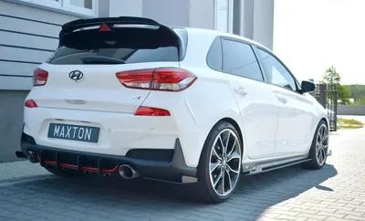 Maxton Design Seitenschweller-Ansätze für Hyundai i30 Mk3 N – Schwarz glänzend/matt