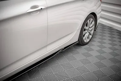 Maxton Design Seitenschweller-Ansätze für Hyundai i40 Mk1 – Schwarz glänzend