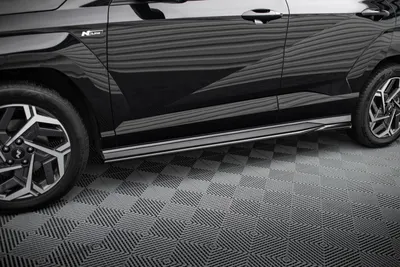 Maxton Design Seitenschweller-Ansätze für Hyundai Kona N-line Mk2 – Schwarz glänzend