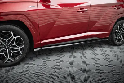Maxton Design Seitenschweller-Ansätze für Hyundai Tucson N-Line Mk4 – Schwarz glänzend