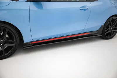 Maxton Design Seitenschweller-Ansätze für Hyundai Veloster N Mk2 – Schwarz glänzend