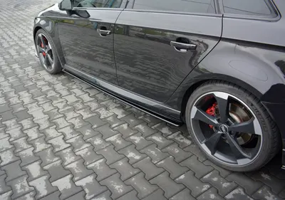 Maxton Design Seitenschweller-Ansätze V.1 für Audi RS3 Sportback 8V Facelift – Schwarz glänzend