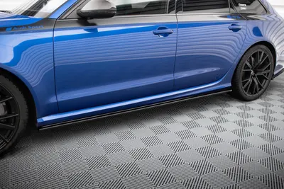 Maxton Design Seitenschweller-Ansätze V.1 für Audi RS6 C7 / C7 Facelift – Schwarz glänzend