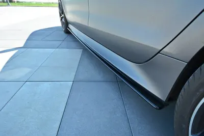 Maxton Design Seitenschweller-Ansätze V.1 für Audi RS7 C7 – Schwarz glänzend
