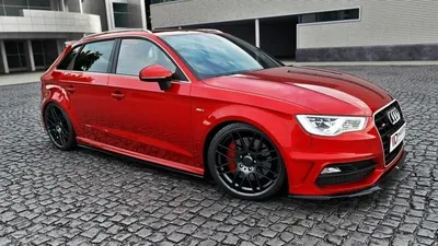 Maxton Design Seitenschweller-Ansätze V.1 für Audi S3 / A3 S line Sportback 8V / 8V Facelift – Schwarz glänzend
