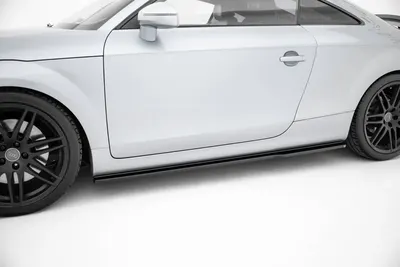 Maxton Design Seitenschweller-Ansätze V.1 für Audi TT S / TT S line 8J Facelift – Schwarz glänzend