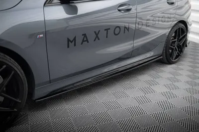 Maxton Design Seitenschweller-Ansätze V.1 für BMW 1er M-Paket / M135i / 128ti – Schwarz glänzend
