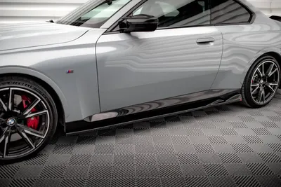 Maxton Design Seitenschweller-Ansätze V.1 für BMW 2er Coupé M-Paket / M240i G42 – Schwarz glänzend