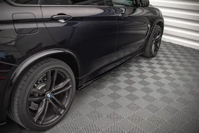 Maxton Design Seitenschweller-Ansätze V.1 für BMW X5 M F85 – Schwarz glänzend