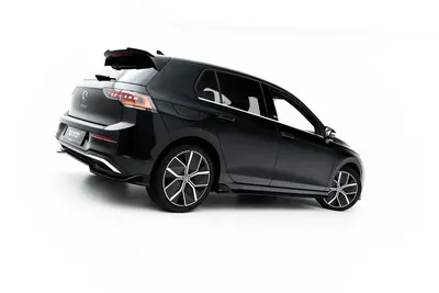 Maxton Design Seitenschweller-Ansätze V.1 für VW Golf 8 Schrägheck Facelift – Schwarz glänzend