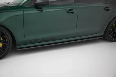 Maxton Design Seitenschweller-Ansätze V.2 für Audi A6 S line / S6 C7 – Schwarz glänzend