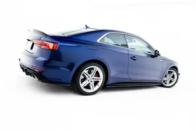 Maxton Design Seitenschweller-Ansätze V.2 für Audi S5 / A5 S line Coupé F5 – Schwarz glänzend