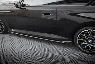 Maxton Design Seitenschweller-Ansätze V.2 für BMW 2er Coupé G42 – Schwarz glänzend