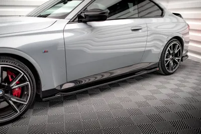 Maxton Design Seitenschweller-Ansätze V.2 für BMW 2er Coupé M-Paket / M240i G42 – Schwarz glänzend
