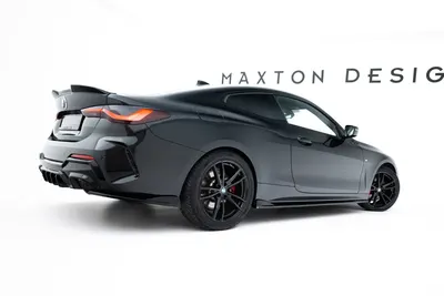 Maxton Design Seitenschweller-Ansätze V.2 für BMW 4er M-Paket / M440i G22 / G23 / G22 Facelift / G23 Facelift – Schwarz glänzend