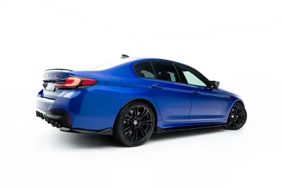 Maxton Design Seitenschweller-Ansätze V.2 für BMW M5 F90 Facelift – Schwarz glänzend
