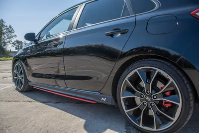 Maxton Design Seitenschweller-Ansätze V.2 für Hyundai i30 N Mk3 – Schwarz glänzend
