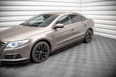 Maxton Design Seitenschweller-Ansätze V.2 für VW Passat CC – Schwarz glänzend
