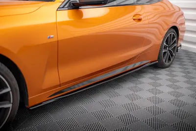 Maxton Design Seitenschweller-Ansätze V.3 für BMW 4er M-Paket / M440i G22 / G23 / G22 Facelift / G23 Facelift – Schwarz glänzend