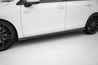 Maxton Design Seitenschweller-Ansätze V.3 für VW Golf 8 GTI / GTE / GTI Clubsport / GTD / R-Line – Schwarz glänzend