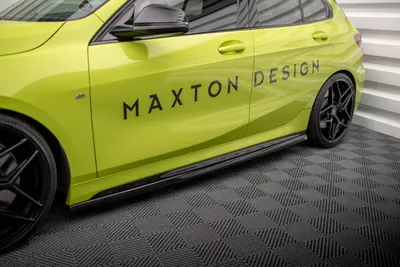 Maxton Design Seitenschweller-Ansätze V.4 für BMW 1er M-Paket/ M135i / 128ti F40 – Schwarz glänzend