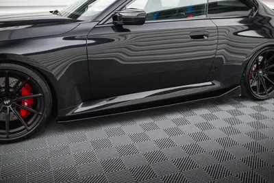 Maxton Design Seitenschweller-Ansätze V.4 für BMW M2 G87 – Schwarz glänzend