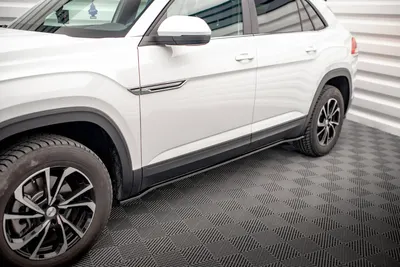 Maxton Design Seitenschweller-Ansätze für VW Atlas Cross Sport – Schwarz glänzend