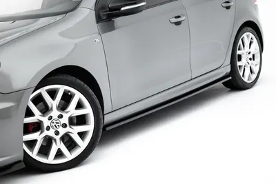 Maxton Design Seitenschweller-Ansätze für VW Golf 6 GTI 35th / R20 – Schwarz glänzend