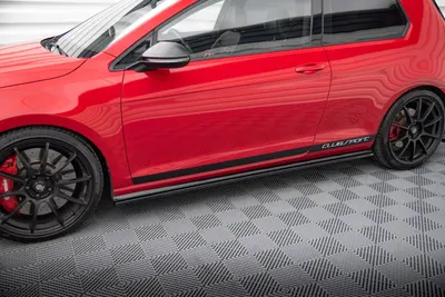 Maxton Design Seitenschweller-Ansätze für VW Golf 7 GTI Clubsport – Schwarz glänzend