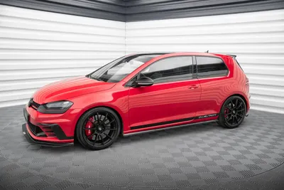 Maxton Design Seitenschweller-Ansätze für VW Golf 7 GTI Clubsport – Schwarz matt