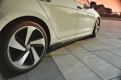 Maxton Design Seitenschweller-Ansätze für VW Golf 7 GTI Facelift – Schwarz matt