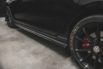 Maxton Design Seitenschweller-Ansätze für VW Golf 7 GTI TCR – Schwarz glänzend