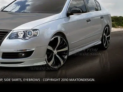 Maxton Design Seitenschweller-Ansätze für VW Passat B6 (3C) – Schwarz glänzend/matt