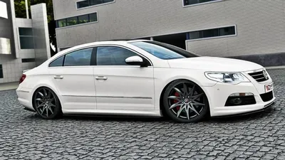 Maxton Design Seitenschweller-Ansätze für VW Passat CC R36 Rline – Schwarz glänzend