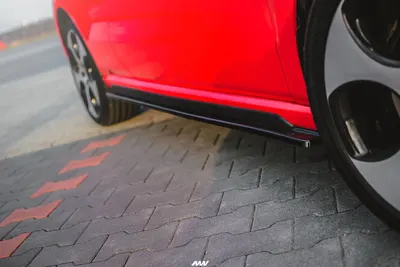 Maxton Design Seitenschweller-Ansätze für VW Polo GTI Mk5 – Schwarz glänzend