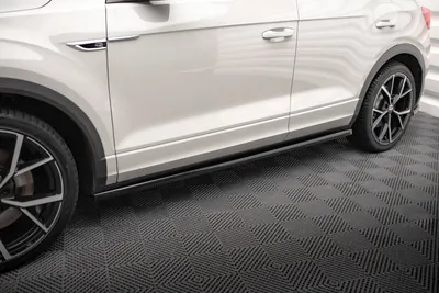 Maxton Design Seitenschweller-Ansätze für VW T-Roc R / R-Line Mk1 – Schwarz glänzend