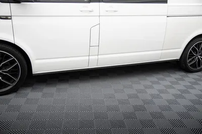 Maxton Design Seitenschweller-Ansätze für VW T6 / T6.1 Long – Schwarz glänzend