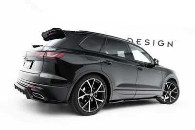 Maxton Design Seitenschweller-Ansätze für VW Touareg R-Line Mk3 Facelift – Schwarz glänzend