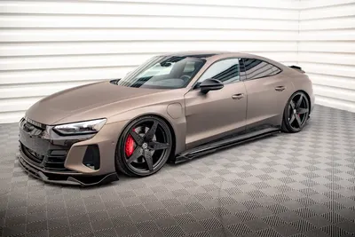 Maxton Design Splitter-Set für Audi e-Tron GT / RS GT Mk1 – Schwarz glänzend