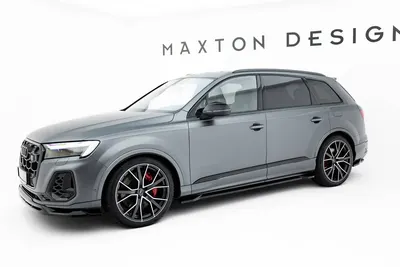 Maxton Design Splitter-Set für Audi Q7 S line Mk2 Facelift 2 – Schwarz glänzend
