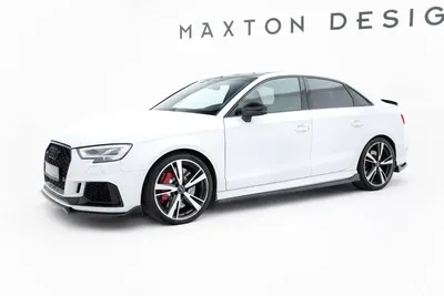 Maxton Design Splitter-Set für Audi RS3 Limousine 8V Facelift – Schwarz glänzend