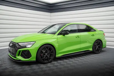 Maxton Design Splitter-Set für Audi RS3 8Y Limousine – Sichtcarbon (Prepreg)