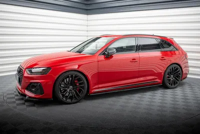 Maxton Design Splitter-Set für Audi RS4 B9 Facelift – Schwarz glänzend