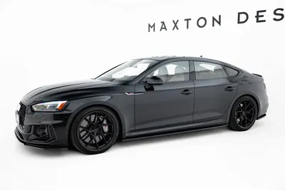 Maxton Design Splitter-Set für Audi RS5 Sportback F5 – Schwarz glänzend