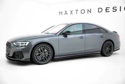 Maxton Design Splitter-Set für Audi S8 D5 Facelift – Schwarz glänzend